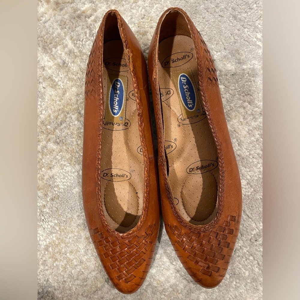 Dr. Scholl's Brown Woven Flats